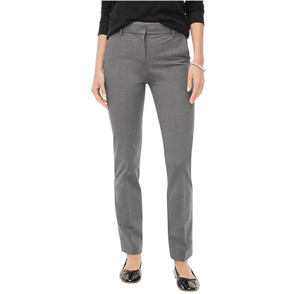 J. Crew 8P Grey Straight Leg Career Pants Style CB288 NWT $98